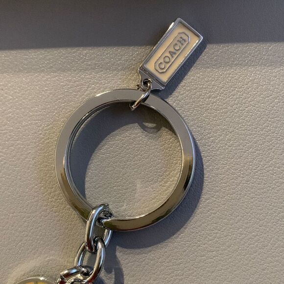 COACH Yellow Heart Keychain Charm - Picture 3 of 4
